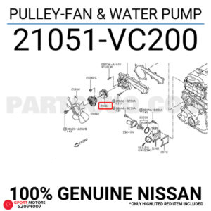 Polea de Bomba de Agua Nissan Patrol 1997 - 2015