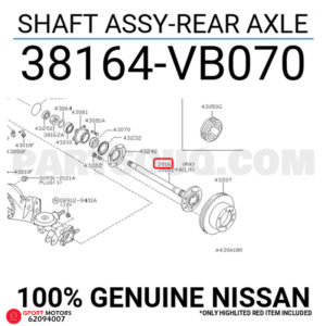 Palier Trasero Derecho Nissan Patrol 1997 - 2015