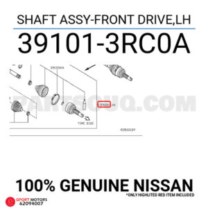 Palier Delantero Izquierdo Nissan Sentra 2015 - 2020