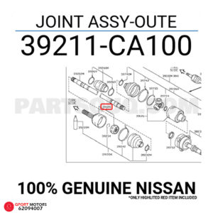Junta Homocinética Delantera Derecha Nissan Murano 2003 - 2008