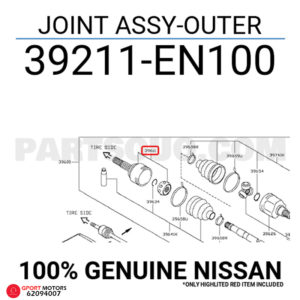 Junta Homocinética Nissan Rogue 2007 - 2015