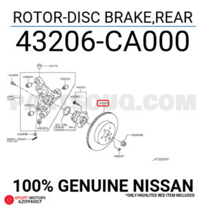 Disco de Freno Trasero Nissan Murano 2003 - 2008