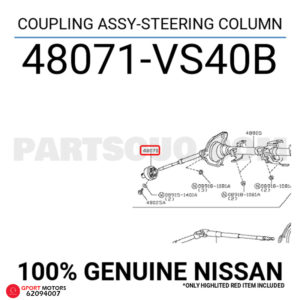 Acople de Columna de Dirección Nissan Patrol 1997 - 2015
