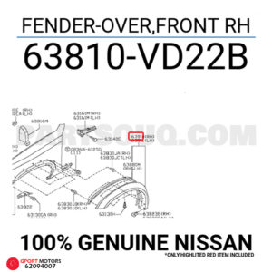 Buchera Delantera Derecha Nissan Patrol 1997 - 2015