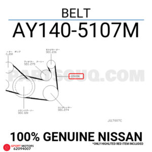 Correa de Compresor Nissan March 2002 - 2007
